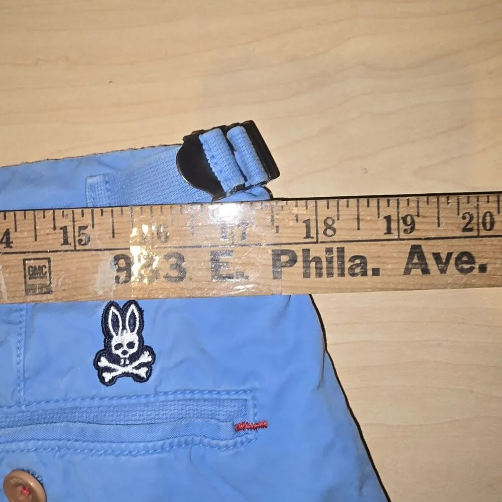 Psycho Bunny Triumph Shorts Men's 34 Blue Adjustable Waist Classic Comfort NWT